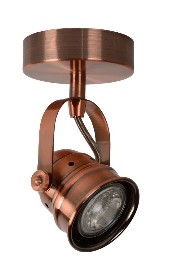 Lucide CIGAL - Foco de techo - Ø 9 cm - LED - GU10 - 1x5W 2700K - Cobre - apagado
